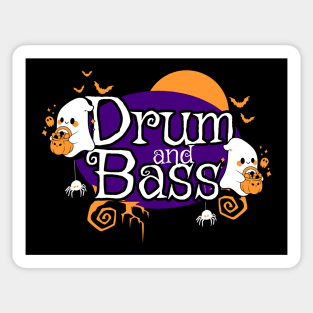 DRUM AND BASS  - Trick or Beat Ghosts (white) Sticker